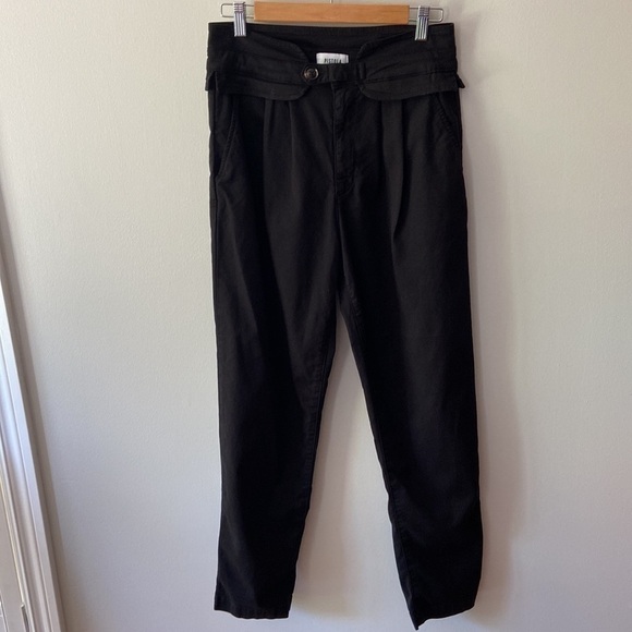 Pistola High-Waisted Pleated Trousers Black Size 27 - Picture 4 of 14